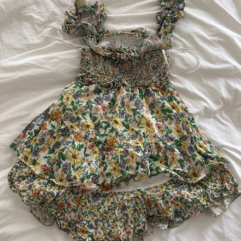 For Love and Lemons Floral Smocked Dress